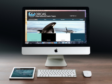 Orcas swimteam website mockup